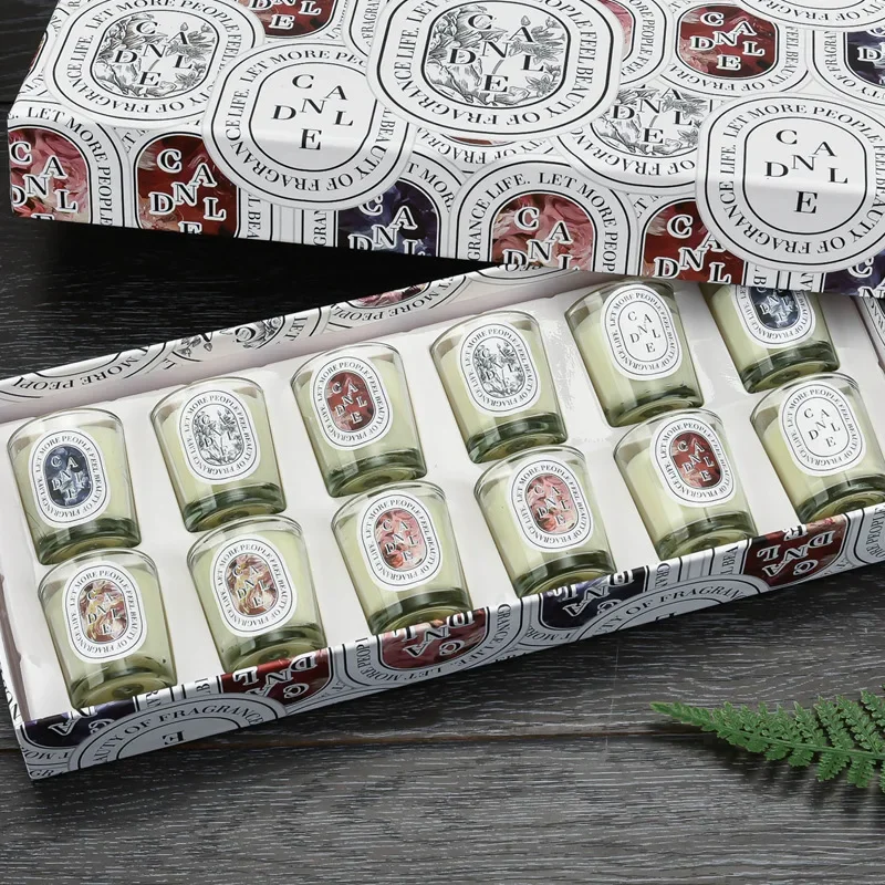 12pcs Aromatherapy Candle Gift Set Natural Plant Essential Oil Aromatherapy Candle Series Christmas Gift Home Decoration