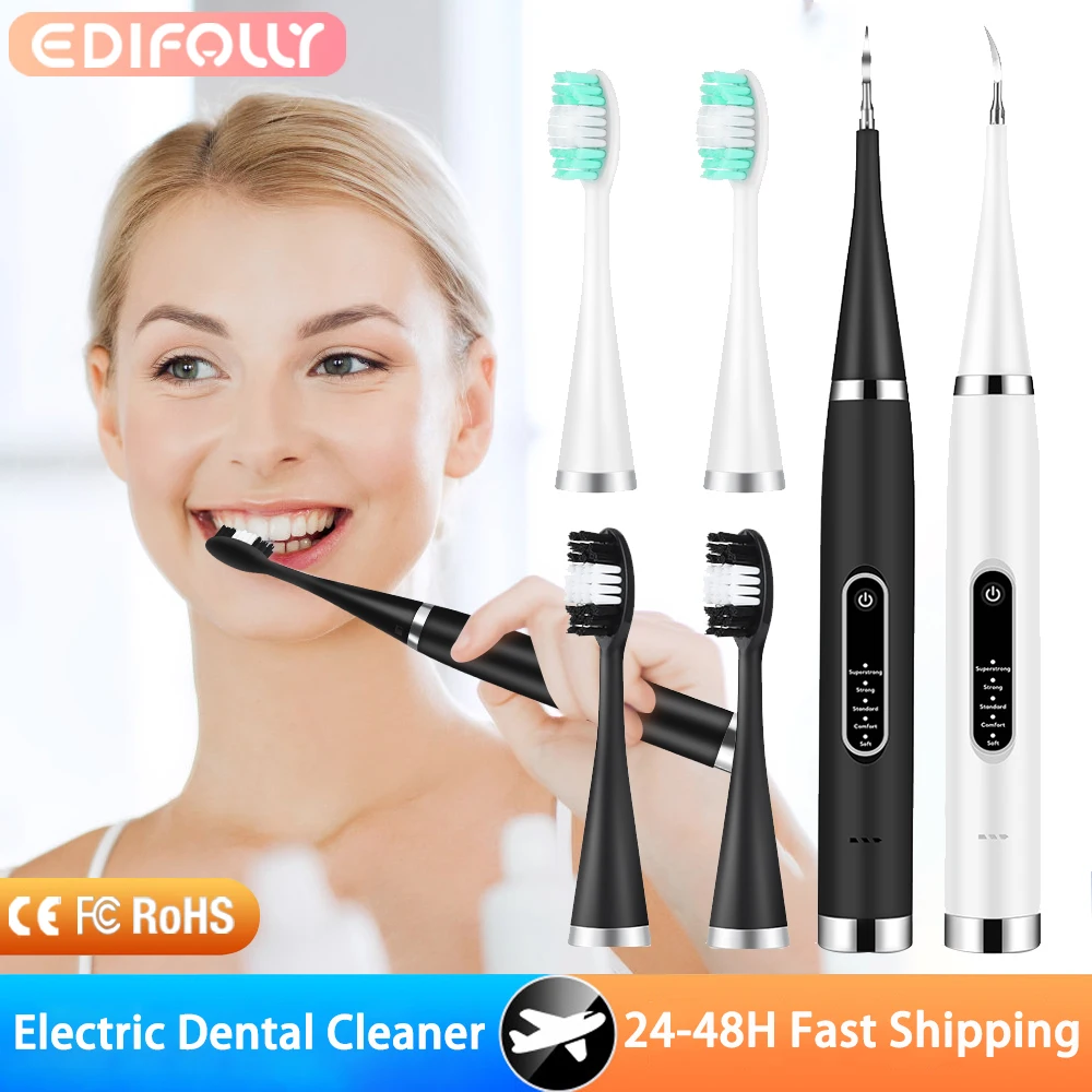 Electric Sonic Dental Calculus Scaler 5 Modes Oral Teeth Tartar Remover Plaque Stains Removal Teeth Cleaner Teeth Whitening
