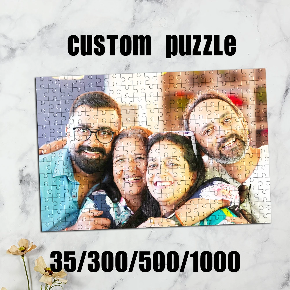 Personalized Custom Photo Puzzle Customize Joyful Close Friends Portrait DIY Toy Decoration Collectiable Gift Present Christmas