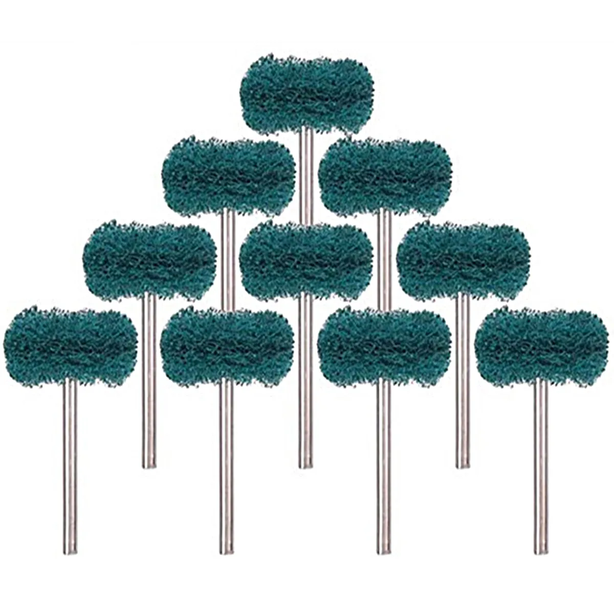 10/50Pcs Mini Drill Abrasive Brush 3mm Shank Nylon Buffing Polishing Wheel Dremel Rotary Hand Tool Accessories Set Rust Remover