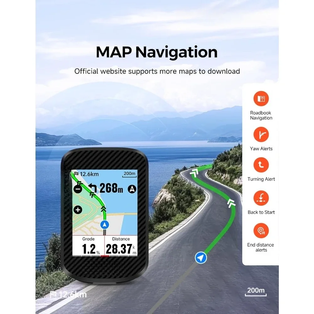 Great deal.New upgrade BSC300T Wireless Bike Computer GPS, Touchscreen Offline MAP Navigation Off Course Warning - Free Shippmen