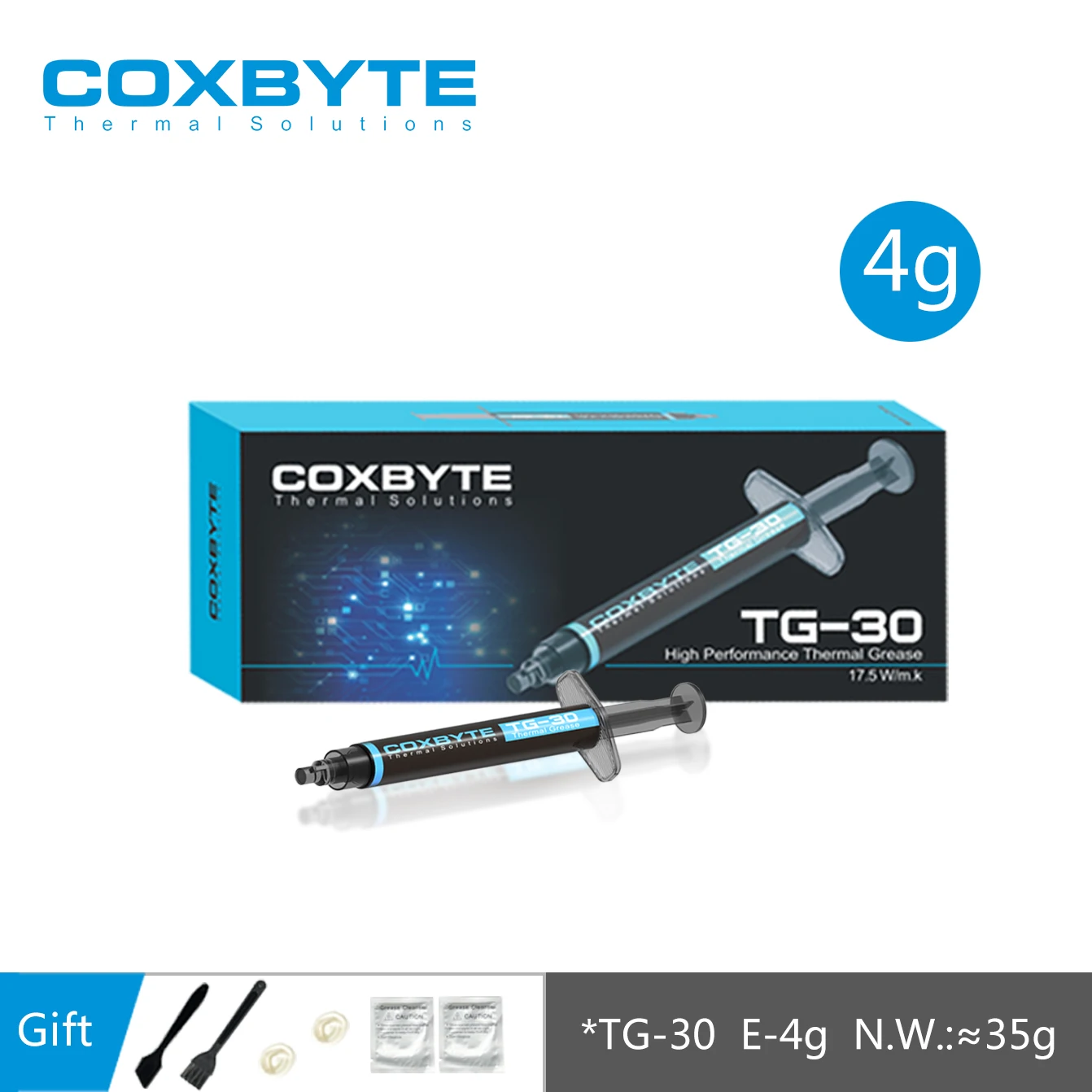 Coxbyte Thermal Grease TG-30 Syringe Heat Dissipation Silicone Paste For CPU Processor Video GPU Cooling Thermal Compound Grease