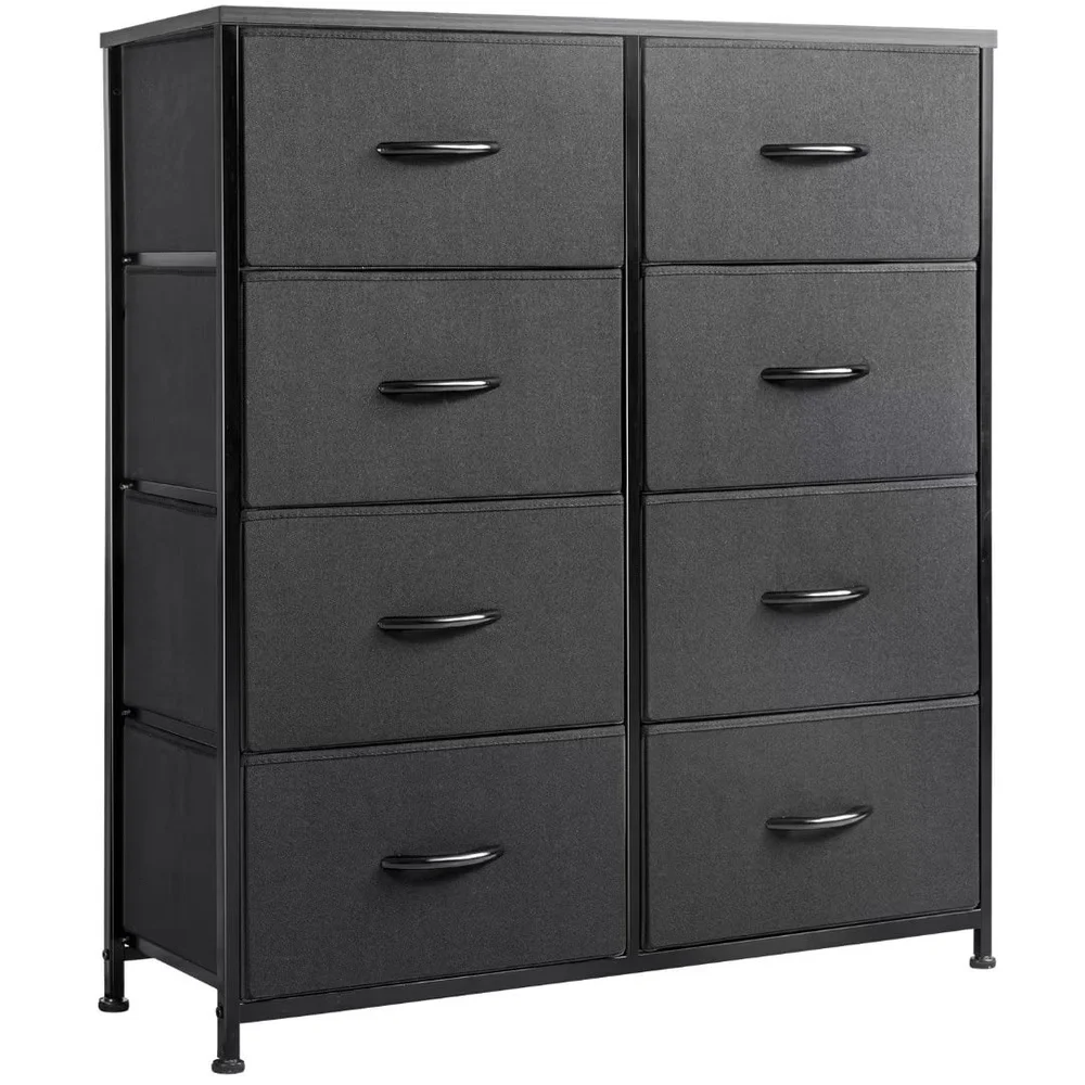 Modern 8 Drawer Non-Woven Fabric Dresser Versatile Storage Solution Closet Unit Bedroom Living Room Nursery Dorm Offices