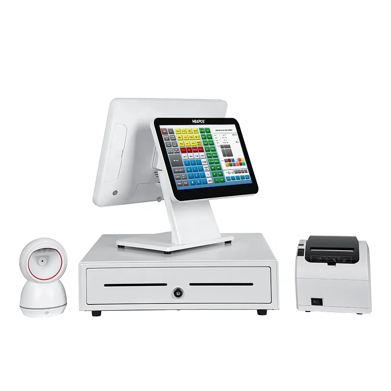 15.6Inch Pos Caisse Enregistreuse Complet Financial Equipment Dual Screen Cash Register Machine