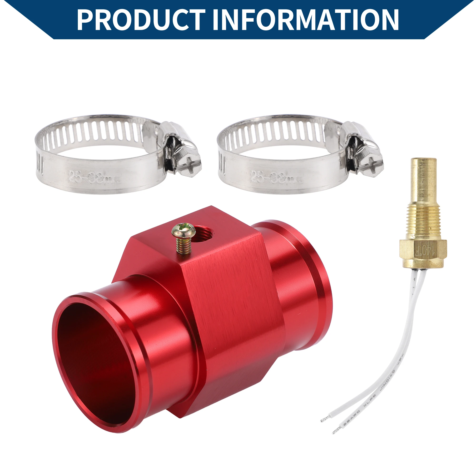 UXCELL Water Temp Sensor Kit 1.10" Red 170'F On - 155'F Off Auto Radiator Cooling