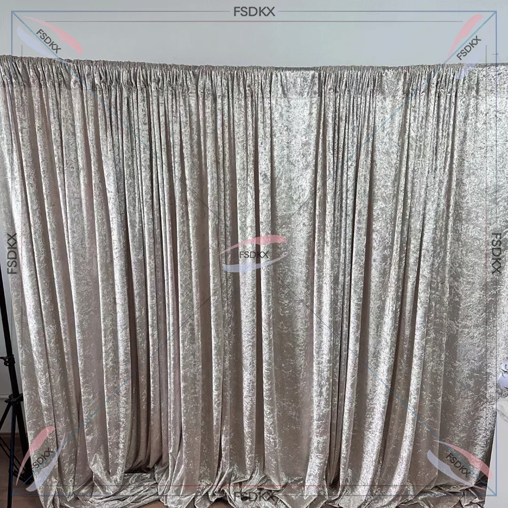 Popular Velvet Material Wedding Pipe and Drape Backdrop For Stage Decoration