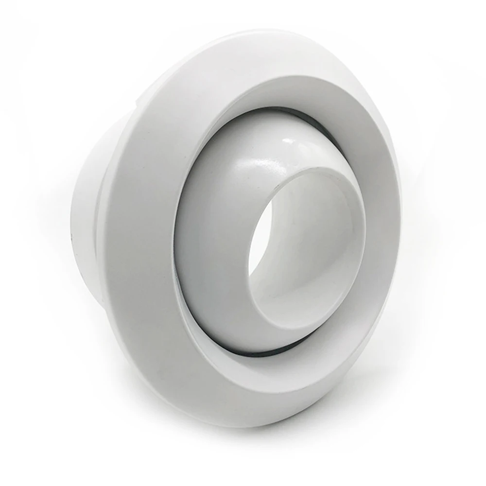 75-150mm ABS Air System Outlet Valve ABS Circular Spherical Nozzle Air Vent For Airport Station Central Ventilation Outlet